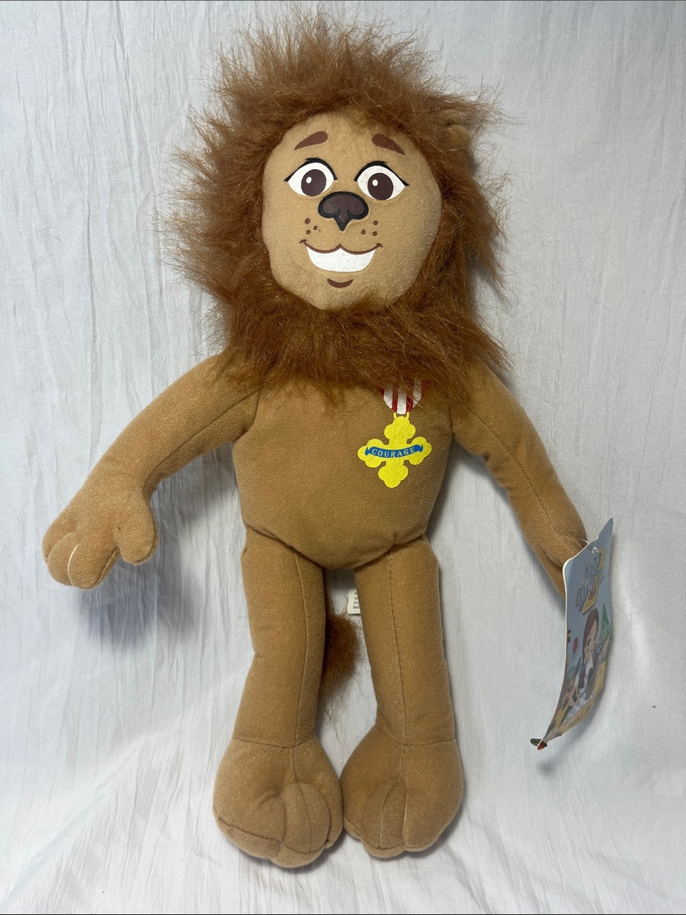 Wizard of Oz Cowardly Lion Plush 15" Toy Factory Stuffed Animal Courage Medal